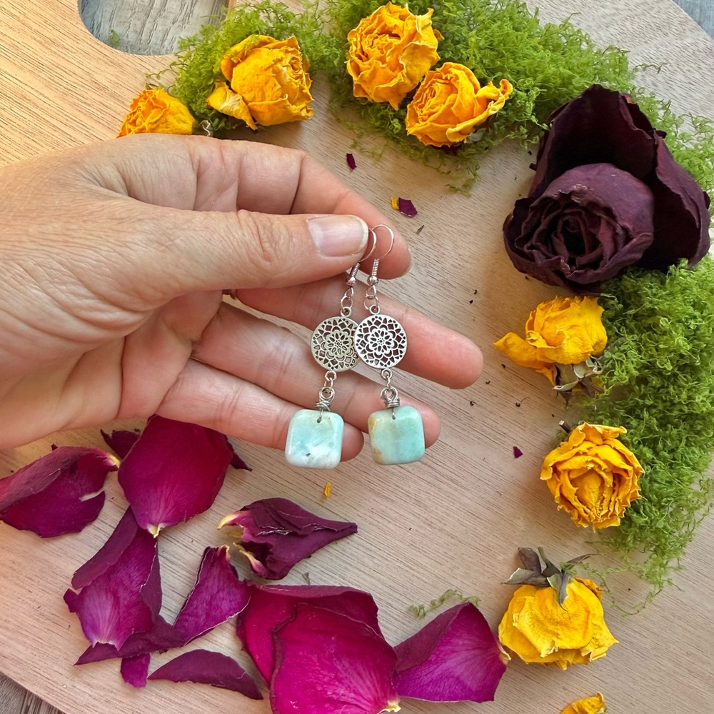 Amazonite Earrings – Calming & Empowering Energy